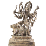 Vintage Bronze Goddess Kali Sculpture | 18" Indonesian Lost Wax Art | 5.93kg Divine Masterpiece | Traditional Casting | Jaipurio